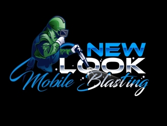 New Look Mobile Blasting logo design by DreamLogoDesign
