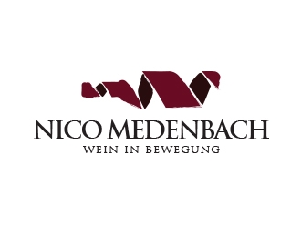 nico medenbach - wein in bewegung logo design by yippiyproject