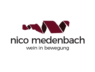 nico medenbach - wein in bewegung logo design by yippiyproject