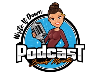 Write That Down Podcast with Brooke Maratta logo design by DreamLogoDesign