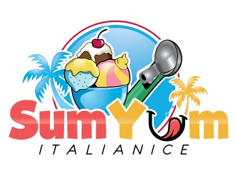Sum Yum Italian Ice logo design by Suvendu