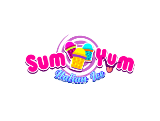 Sum Yum Italian Ice logo design by SOLARFLARE