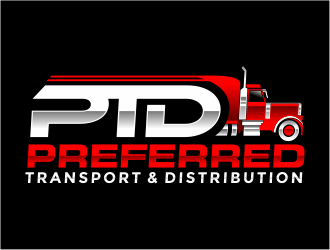PREFERRED Transport & Distribution; PTD,  logo design by mutafailan