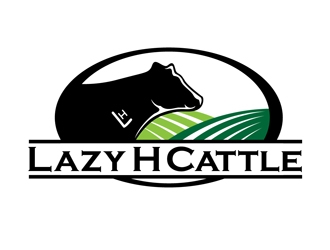 Lazy H Cattle logo design by DreamLogoDesign