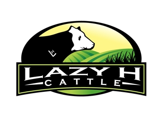 Lazy H Cattle logo design by DreamLogoDesign