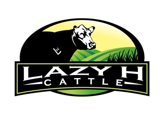 Lazy H Cattle logo design by DreamLogoDesign