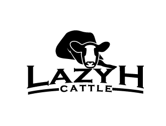 Lazy H Cattle logo design by desynergy
