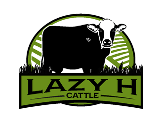 Lazy H Cattle logo design by coco