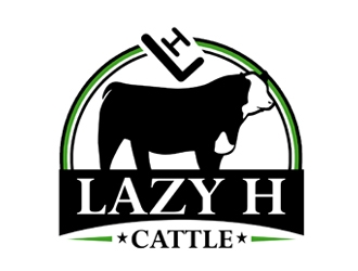Lazy H Cattle logo design by ingepro