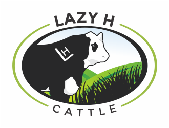 Lazy H Cattle logo design by mutafailan