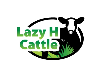 Lazy H Cattle logo design by ZQDesigns