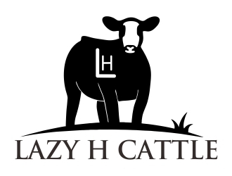 Lazy H Cattle logo design by careem
