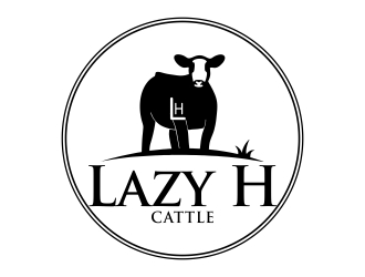 Lazy H Cattle logo design by careem