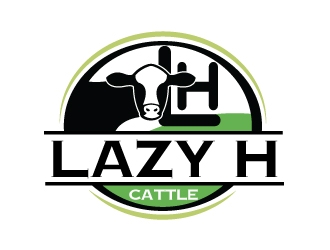 Lazy H Cattle logo design by moomoo