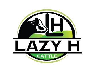 Lazy H Cattle logo design by moomoo