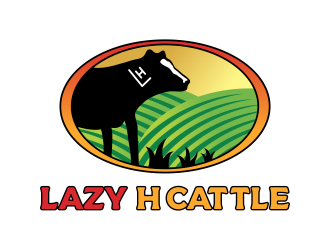 Lazy H Cattle logo design by graphicstar