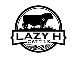 Lazy H Cattle logo design by jaize