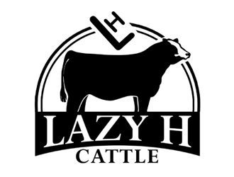 Lazy H Cattle logo design by ingepro
