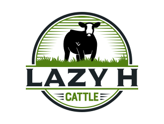 Lazy H Cattle logo design by Dakon