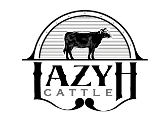 Lazy H Cattle logo design by Ultimatum