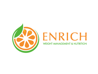 Enrich - Weight Management & Nutrition logo design by pencilhand