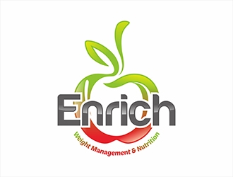 Enrich - Weight Management & Nutrition logo design by gitzart
