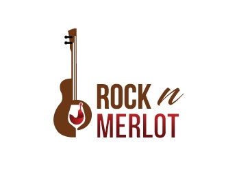 Rock n Merlot logo design by Foxcody