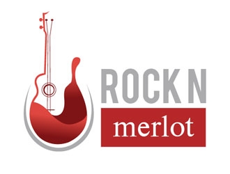 Rock n Merlot logo design by frontrunner