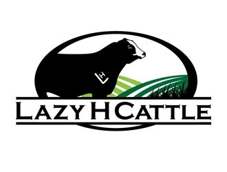 Lazy H Cattle logo design by DreamLogoDesign