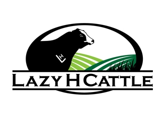 Lazy H Cattle logo design by DreamLogoDesign