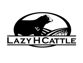 Lazy H Cattle logo design by DreamLogoDesign