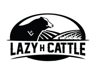 Lazy H Cattle logo design by ruki