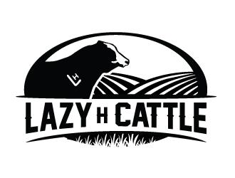 Lazy H Cattle logo design by ruki