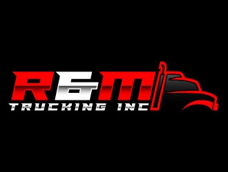 R&M Trucking Inc logo design by daywalker