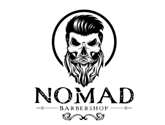 Nomad BarberShop logo design by logoguy