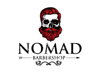 Nomad BarberShop logo design by logoguy