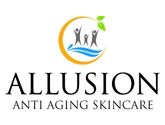 Allusion Anti Aging Skincare logo design by jetzu