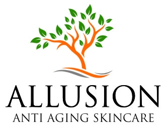 Allusion Anti Aging Skincare logo design by jetzu