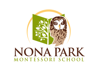 Nona Park Montessori School logo design by BeDesign