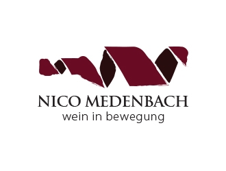 nico medenbach - wein in bewegung logo design by yippiyproject