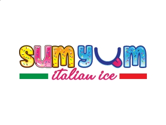 Sum Yum Italian Ice logo design by mawanmalvin