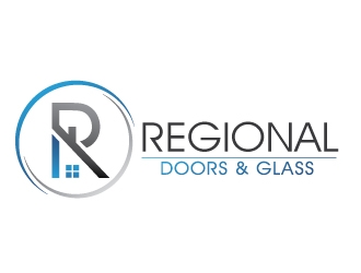 Regional Doors & Glass logo design by REDCROW