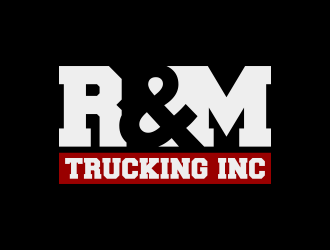 R&M Trucking Inc logo design by Kruger