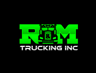 R&M Trucking Inc logo design by YONK
