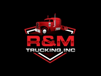 R&M Trucking Inc logo design by zakdesign700