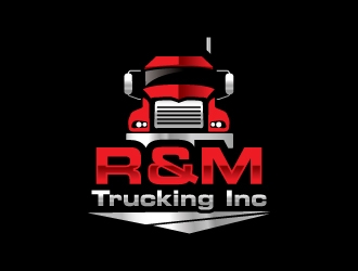 R&M Trucking Inc logo design by zakdesign700