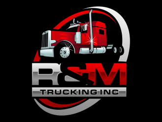 R&M Trucking Inc logo design by imagine