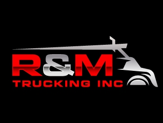 R&M Trucking Inc logo design by akilis13