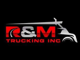 R&M Trucking Inc logo design by akilis13