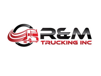 R&M Trucking Inc logo design by 21082